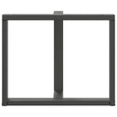spisebordsben T-formet 2 stk. antracit 100x35x(72-73) cm stål