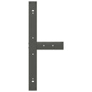 spisebordsben T-formet 2 stk. antracit 100x35x(72-73) cm stål