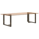 spisebordsben T-formet 2 stk. sort 100x35x(72-73) cm stål