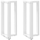 barbordsben T-formet 2 stk. hvid 40x35x(90-91) cm stål