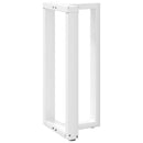 barbordsben T-formet 2 stk. hvid 40x35x(90-91) cm stål