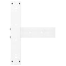 barbordsben T-formet 2 stk. hvid 40x35x(90-91) cm stål