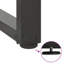 barbordsben T-formet 2 stk. antracit 40x35x(90-91) cm stål