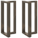barbordsben T-formet 2 stk. sort 40x35x(90-91) cm stål
