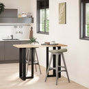 barbordsben T-formet 2 stk. sort 50x35x(90-91) cm stål