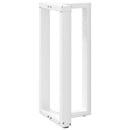 barbordsben T-formet 2 stk. hvid 50x35x(90-91) cm stål