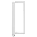 barbordsben T-formet 2 stk. hvid 50x35x(90-91) cm stål