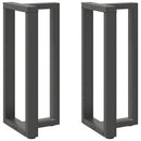 barbordsben T-formet 2 stk. antracit 50x35x(90-91) cm stål