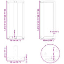 barbordsben T-formet 2 stk. antracit 50x35x(90-91) cm stål