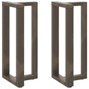 barbordsben T-formet 2 stk. sort 50x35x(90-91) cm stål
