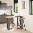 barbordsben T-formet 2 stk. sort 50x35x(90-91) cm stål