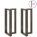 barbordsben T-formet 2 stk. sort 50x35x(90-91) cm stål