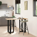 barbordsben T-formet 2 stk. sort 60x35x(90-91) cm stål