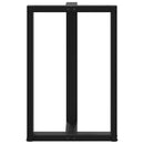 barbordsben T-formet 2 stk. sort 60x35x(90-91) cm stål