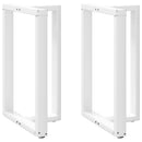 barbordsben T-formet 2 stk. hvid 60x35x(90-91) cm stål