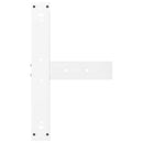 barbordsben T-formet 2 stk. hvid 60x35x(90-91) cm stål