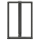 barbordsben T-formet 2 stk. antracit 60x35x(90-91) cm stål