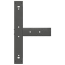 barbordsben T-formet 2 stk. antracit 60x35x(90-91) cm stål