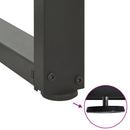 barbordsben T-formet 2 stk. antracit 60x35x(90-91) cm stål