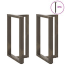 barbordsben T-formet 2 stk. sort 60x35x(90-91) cm stål