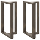 barbordsben T-formet 2 stk. sort 60x35x(90-91) cm stål
