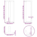 barbordsben T-formet 2 stk. sort 40x35x(100-101) cm stål