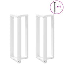 barbordsben T-formet 2 stk. hvid 40x35x(100-101) cm stål
