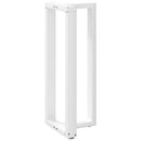 barbordsben T-formet 2 stk. hvid 40x35x(100-101) cm stål