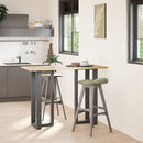 barbordsben T-formet 2 stk. antracit 40x35x(100-101) cm stål