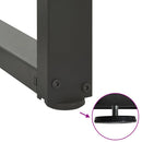 barbordsben T-formet 2 stk. antracit 40x35x(100-101) cm stål