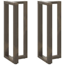 barbordsben T-formet 2 stk. sort 40x35x(100-101) cm stål