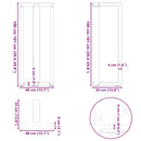 barbordsben T-formet 2 stk. sort 40x35x(100-101) cm stål
