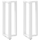 barbordsben T-formet 2 stk. hvid 50x35x(100-101) cm stål