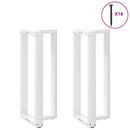 barbordsben T-formet 2 stk. hvid 50x35x(100-101) cm stål