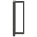barbordsben T-formet 2 stk. antracit 50x35x(100-101) cm stål