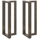 barbordsben T-formet 2 stk. sort 50x35x(100-101) cm stål