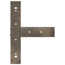 barbordsben T-formet 2 stk. sort 50x35x(100-101) cm stål