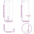 barbordsben T-formet 2 stk. sort 50x35x(100-101) cm stål