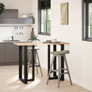 barbordsben T-formet 2 stk. sort 60x35x(100-101) cm stål