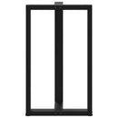 barbordsben T-formet 2 stk. sort 60x35x(100-101) cm stål