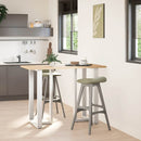 barbordsben T-formet 2 stk. hvid 60x35x(100-101) cm stål