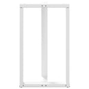 barbordsben T-formet 2 stk. hvid 60x35x(100-101) cm stål