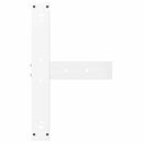 barbordsben T-formet 2 stk. hvid 60x35x(100-101) cm stål
