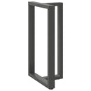 barbordsben T-formet 2 stk. antracit 60x35x(100-101) cm stål