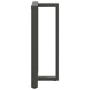 barbordsben T-formet 2 stk. antracit 60x35x(100-101) cm stål