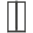 barbordsben T-formet 2 stk. antracit 60x35x(100-101) cm stål