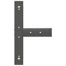 barbordsben T-formet 2 stk. antracit 60x35x(100-101) cm stål