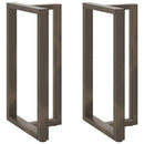 barbordsben T-formet 2 stk. sort 60x35x(100-101) cm stål