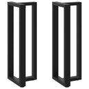 barbordsben T-formet 2 stk. sort 40x35x(110-111) cm stål