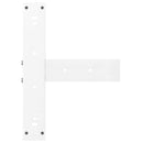 barbordsben T-formet 2 stk. hvid 40x35x(110-111) cm stål
